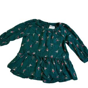 Old Navy Ballerina Top sz 5T Green Long sleeve skirted top